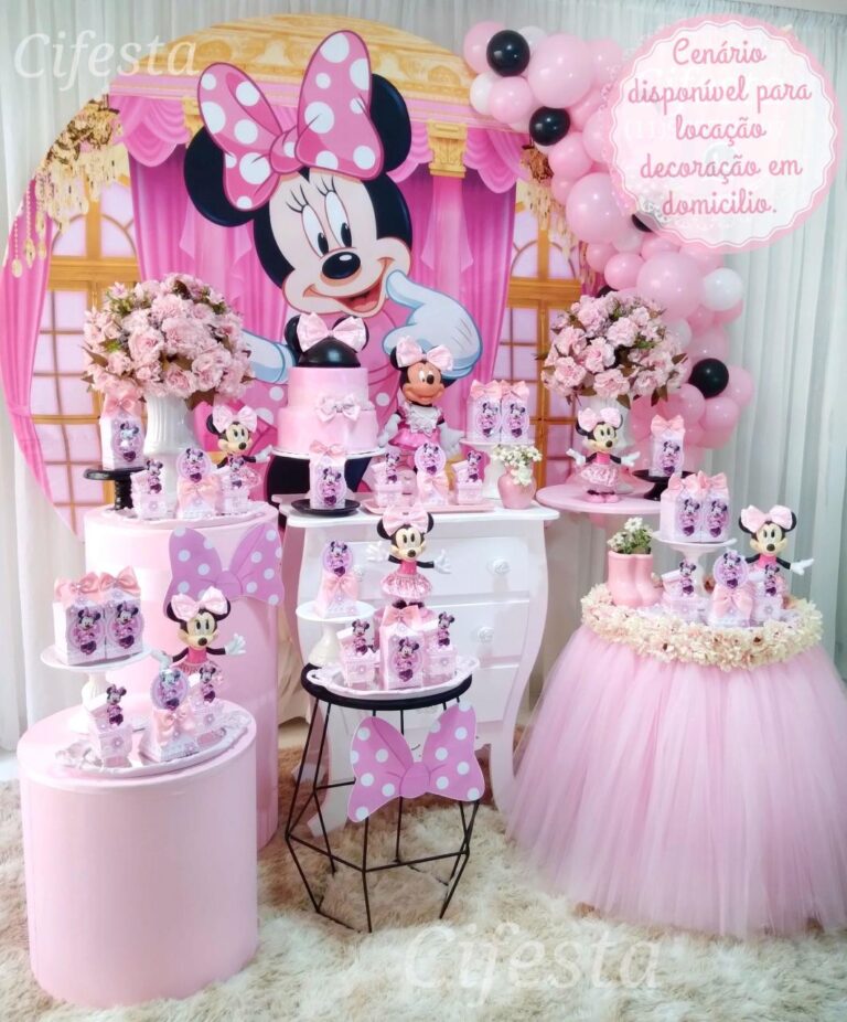 Decoração Festa Minnie Rosa