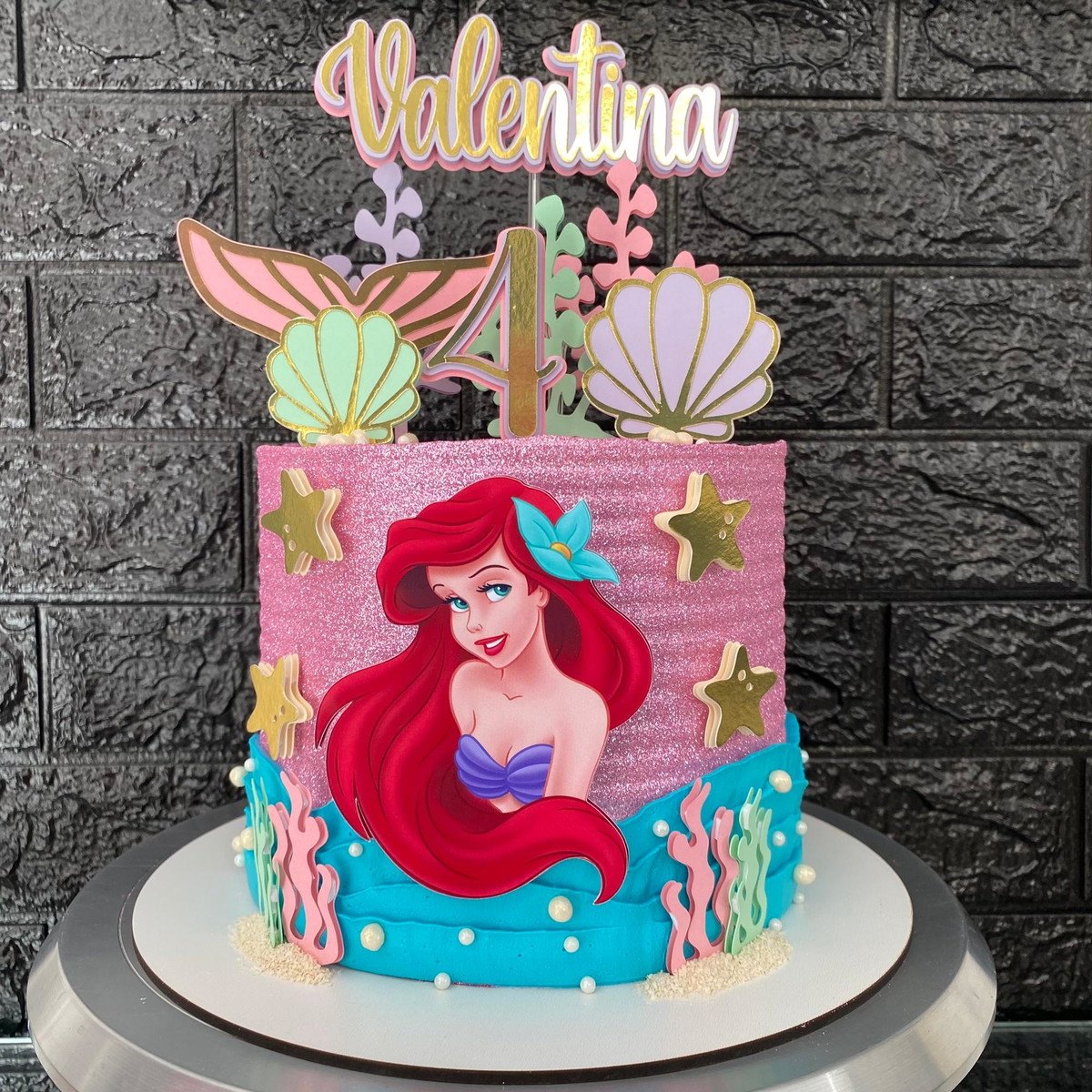 bolo-ariel-pequena-sereia